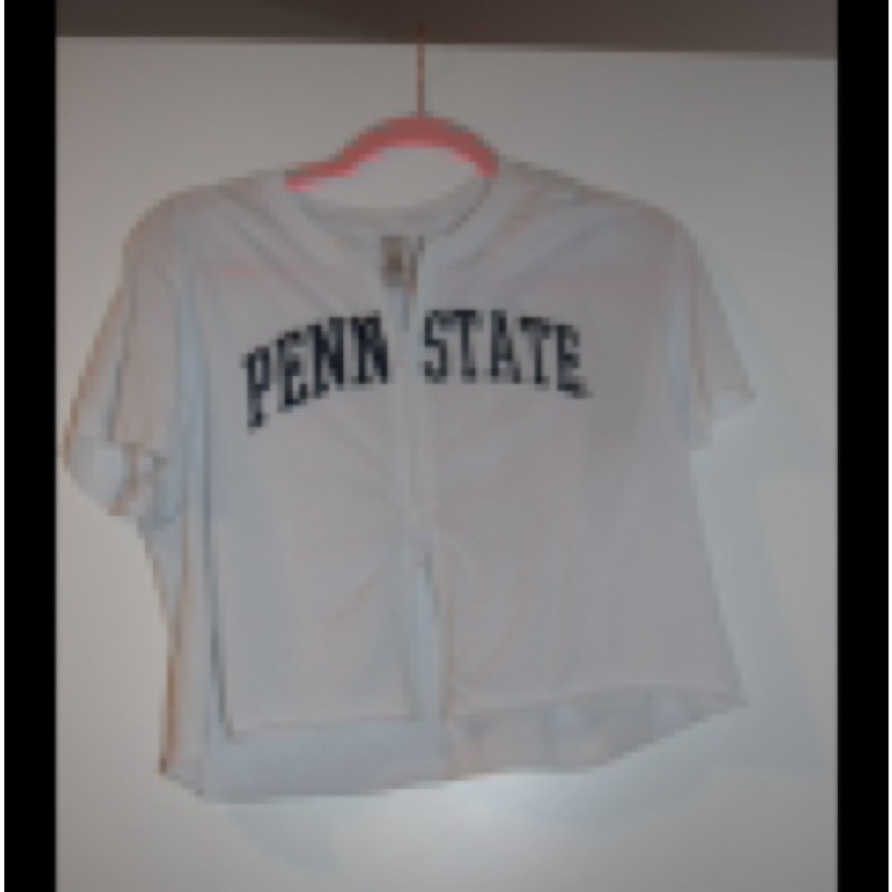 Penn State White Crop Top